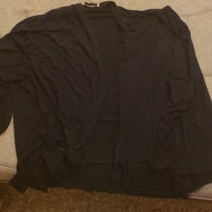 A navy blue cardigan
